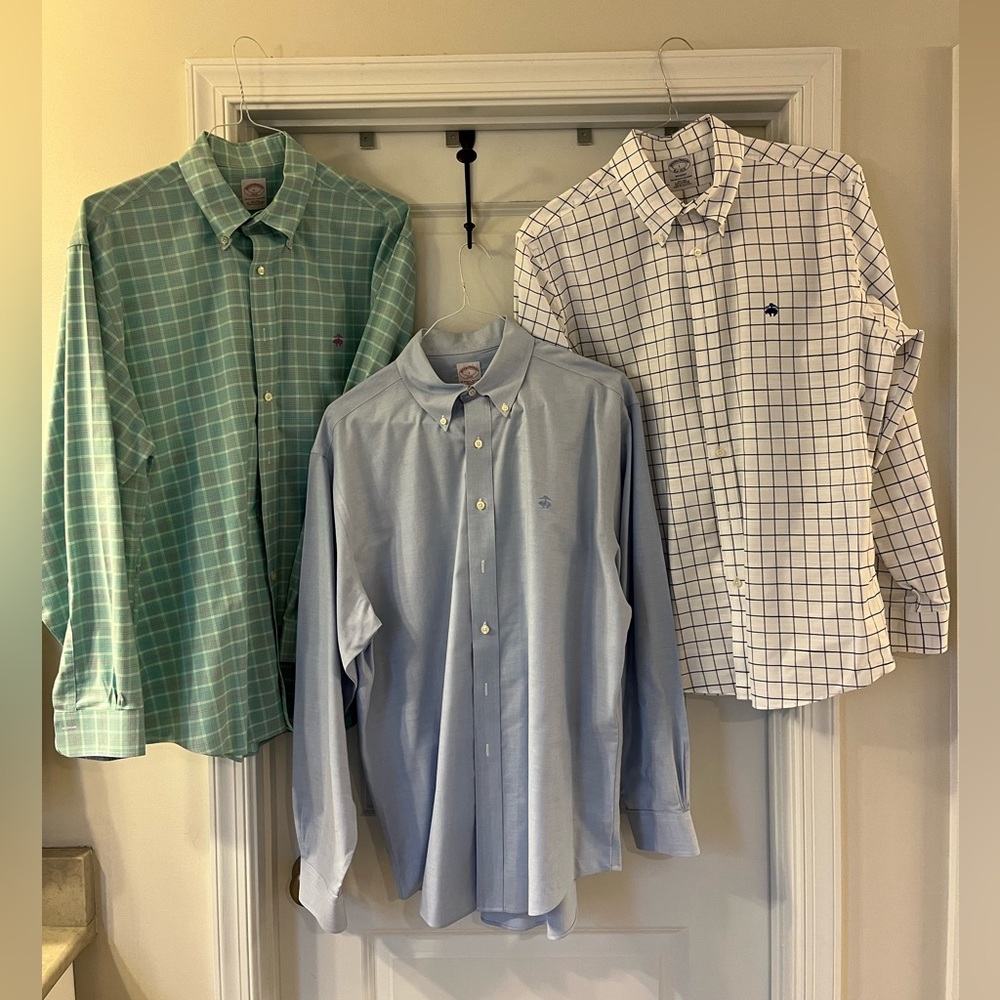 Lot of 3 Men’s Brooks Brothers Button Down shirts, L
